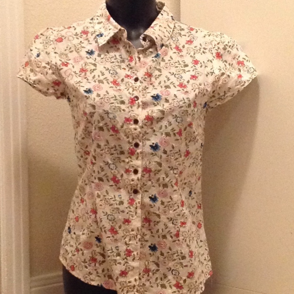 Md'M eyelet collared shirt
